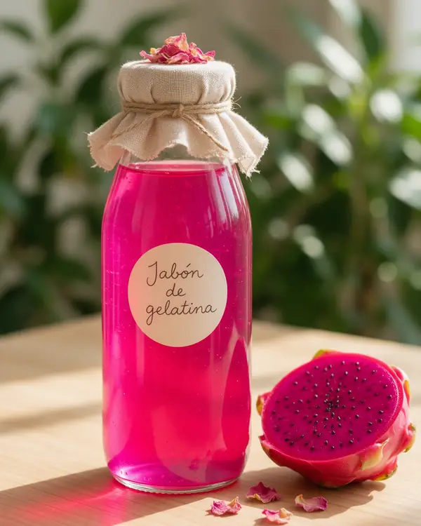 Jabones de gelatina con pitaya