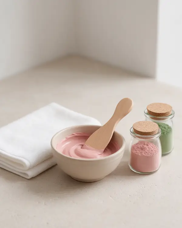 Arcilla rosada para el baño